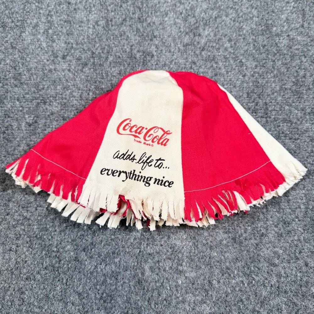 Vintage Coca-Cola Adds Life To Everything Nice Bucket Hat Unisex L Red White